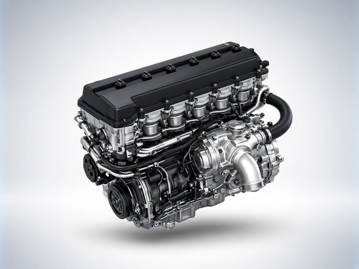 Diesel inline-six prepared on the bench