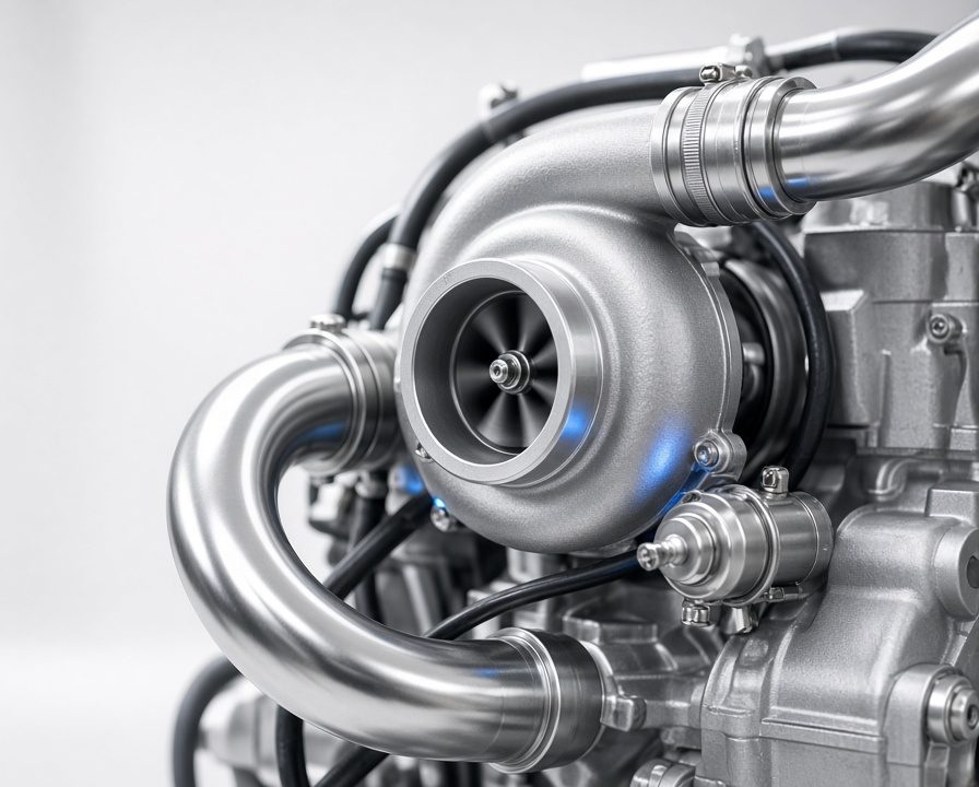 Turbo and manifold in detail